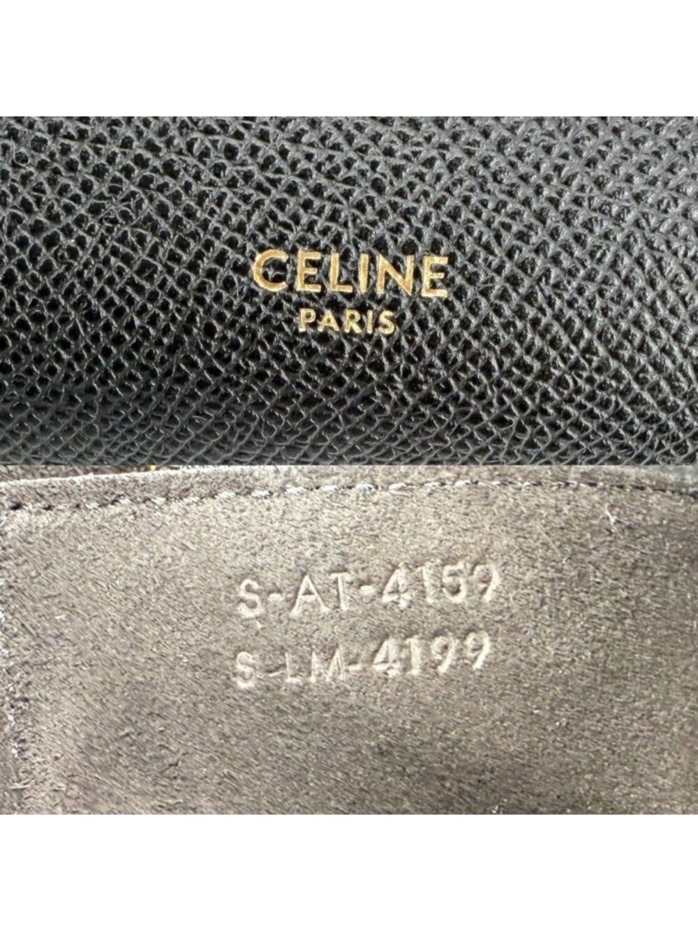 Celine Micro Belt Bag Shoulder Leather Black Gold - Picture 5 of 6